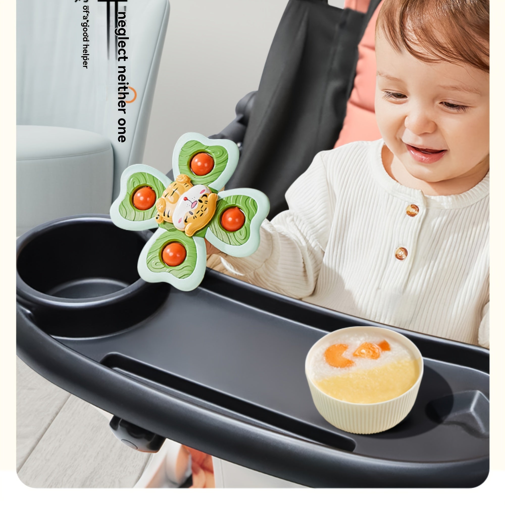 Large Capacity Anti-Slip Stroller Tray with Phone Holder for All Strollers