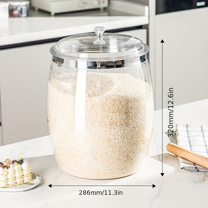 Large PET Transparent Storage Jar for Pickles Nuts Grains and Snacks Reusable Round Flip Top