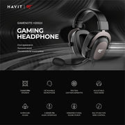 Wired Gaming Headset with 3.5mm Jack Surround Sound Removable Microphone Protein Leather Ear Cups for PC Gaming