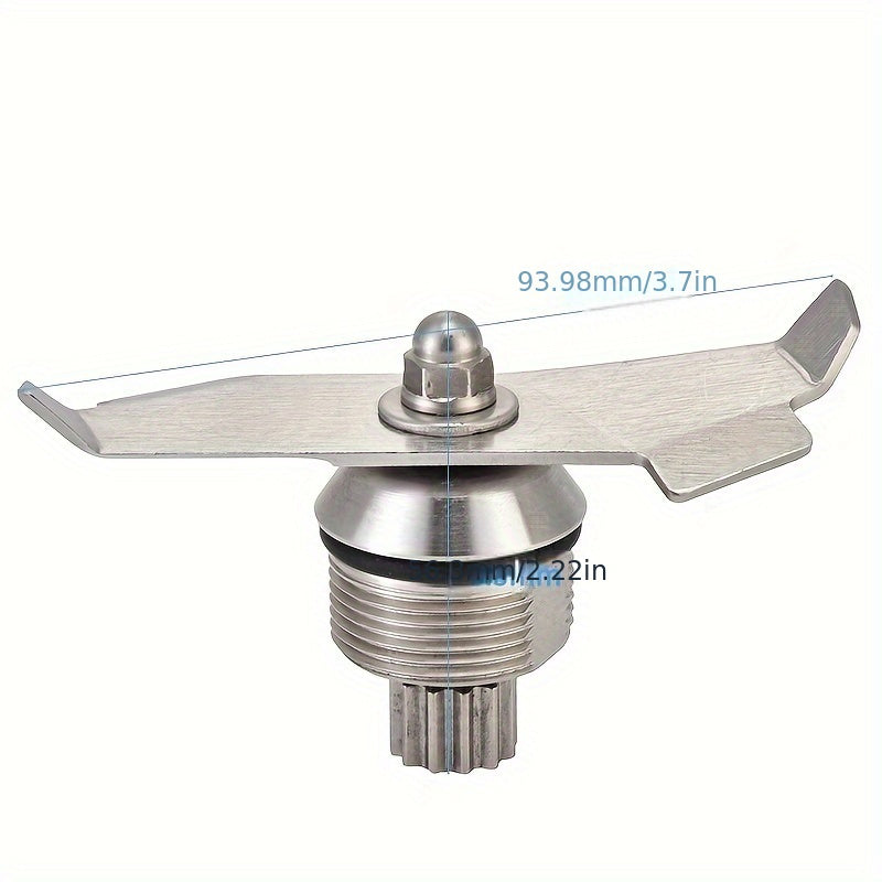 2 ta zanglamas po'latdan yasalgan blender aksessuarlari: muz maydalagich pichog'i va smoothie tayyorlovchilar va oziq-ovqat protsessorlari uchun silikon spatula