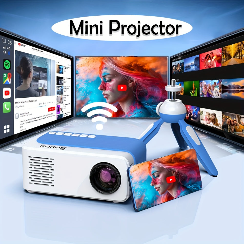 Mini Portable Projector With WiFi Support 1080P Full HD Indoor Outdoor