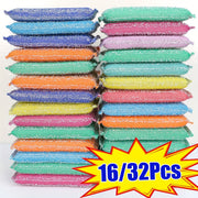 Set of 8/16/32 Double-Sided Thick Kitchen Cleaning Sponges for Utensils