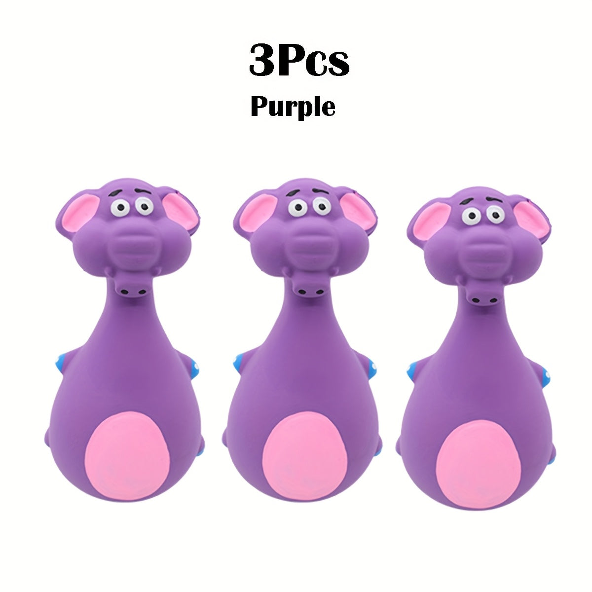 Durable Silicone Dog Chew Toy with Sound, Random Colors, No Batteries