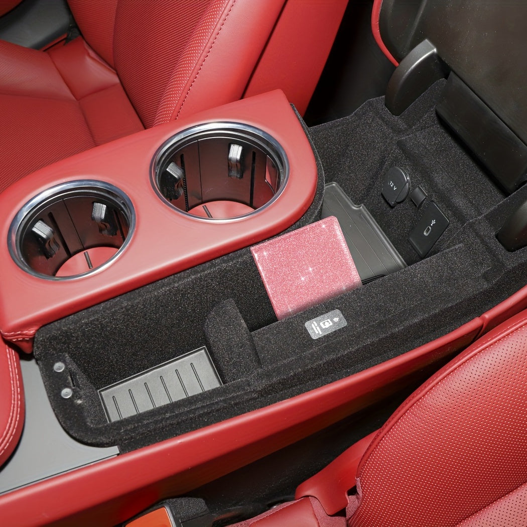 Organizador de guantes de cuero PU para portatarjetas de seguro de coche, billetera para documentos