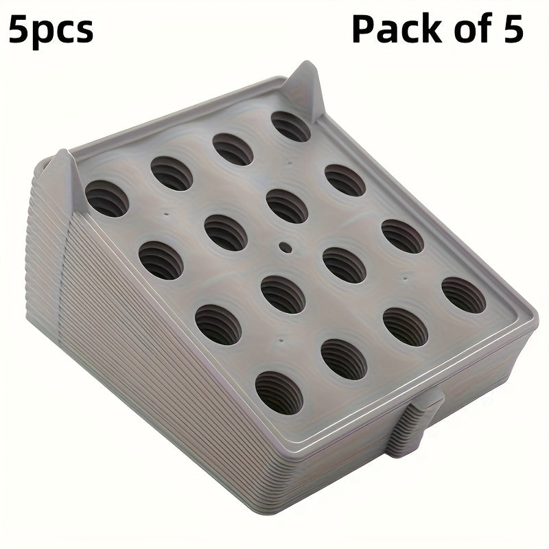 Rectangular Plastic Closet Organizer 5-Pack Foldable Waterproof Clothes Storage Trunks