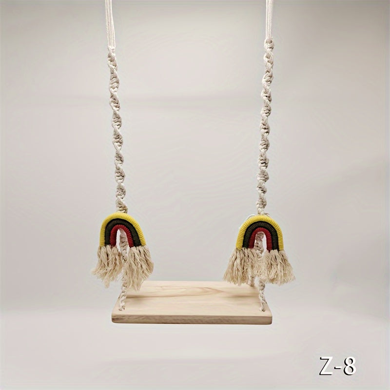 Wooden Swing Photo Prop for Kids Baby Shower Background Decoration