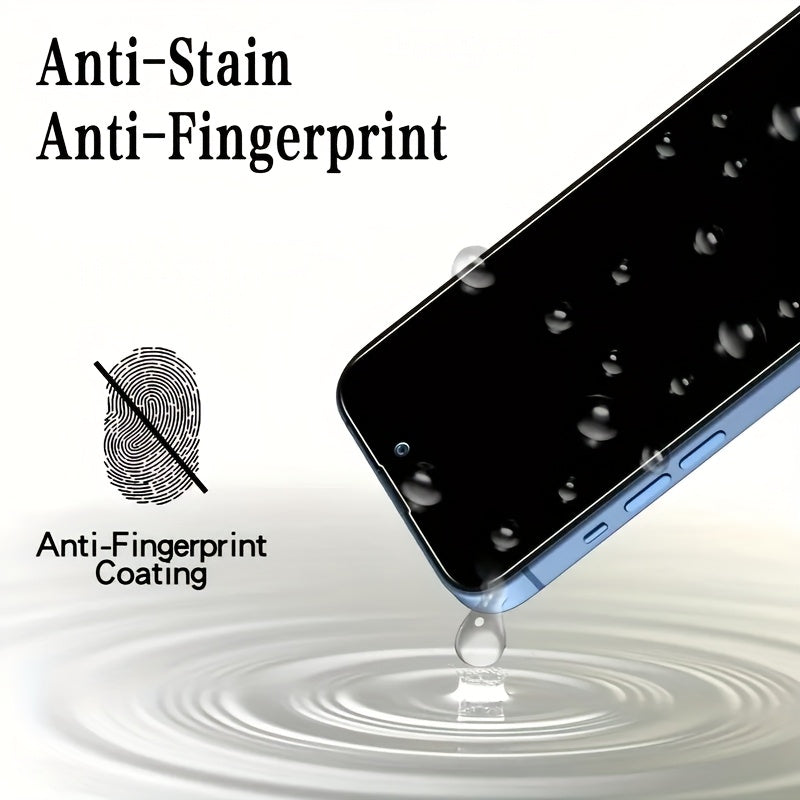 Set of 2 Privacy Screen Protectors for iPhone 11-16 Series Tempered Glass Glossy Surface