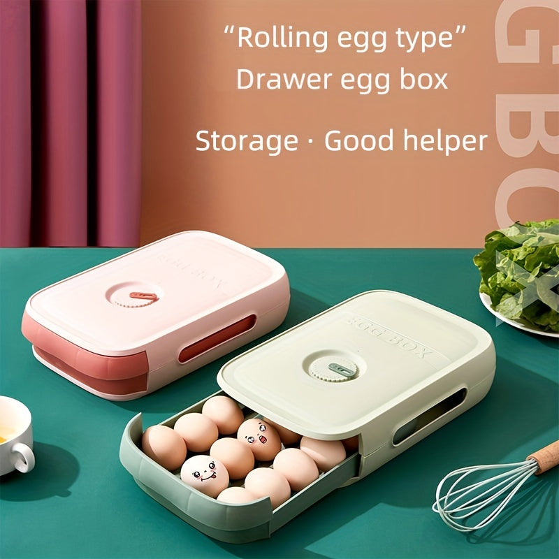Caja de almacenamiento de huevos apilable de plástico para frescura en la cocina