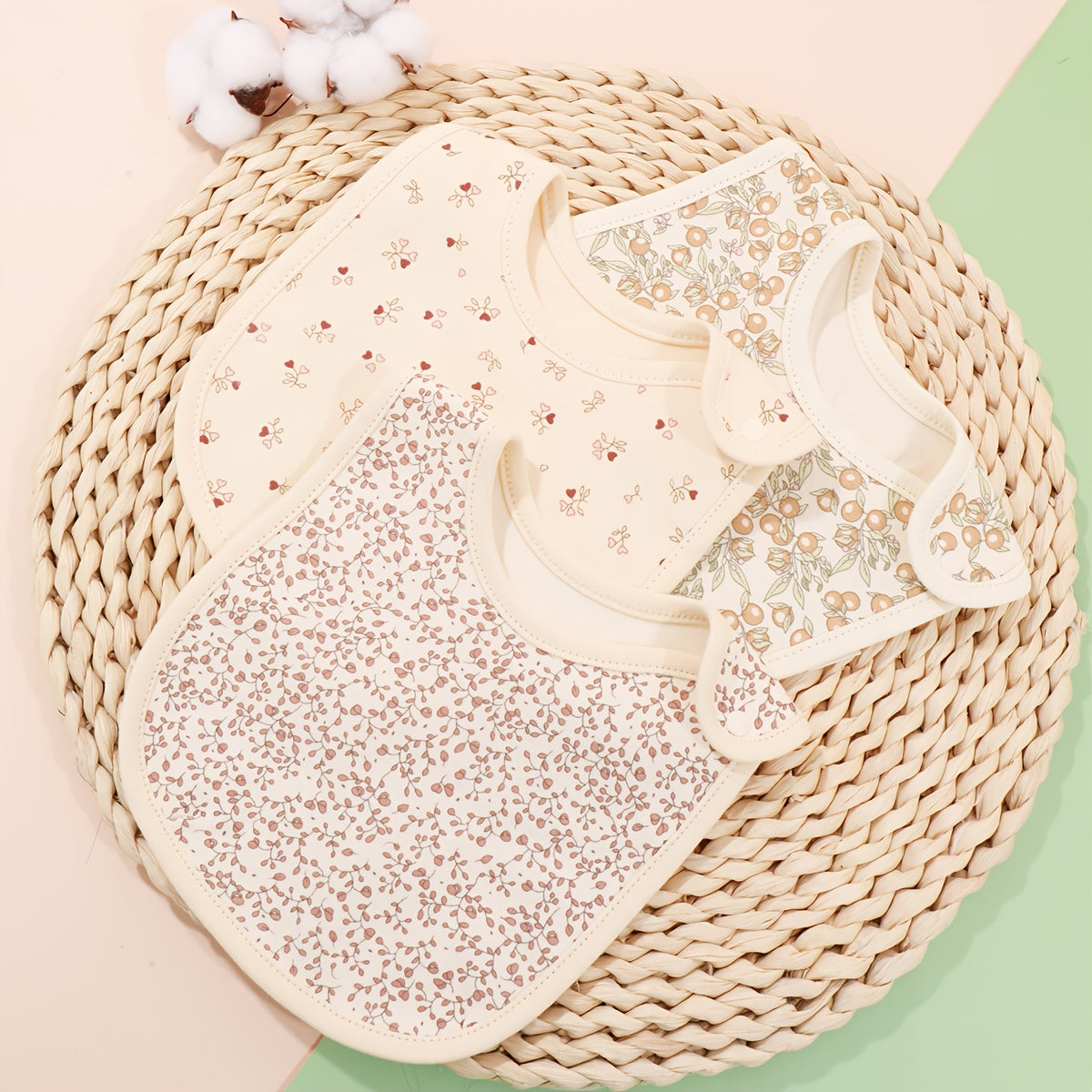 Kids Waterproof Bibs Set of 3 for Boys and Girls Soft Snap Closure Feeding Bibs