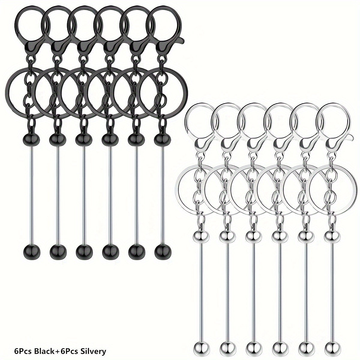 Golden Pearl Keychain Rods Set for DIY Crafts Pendant Hanging Chain for Men and Women