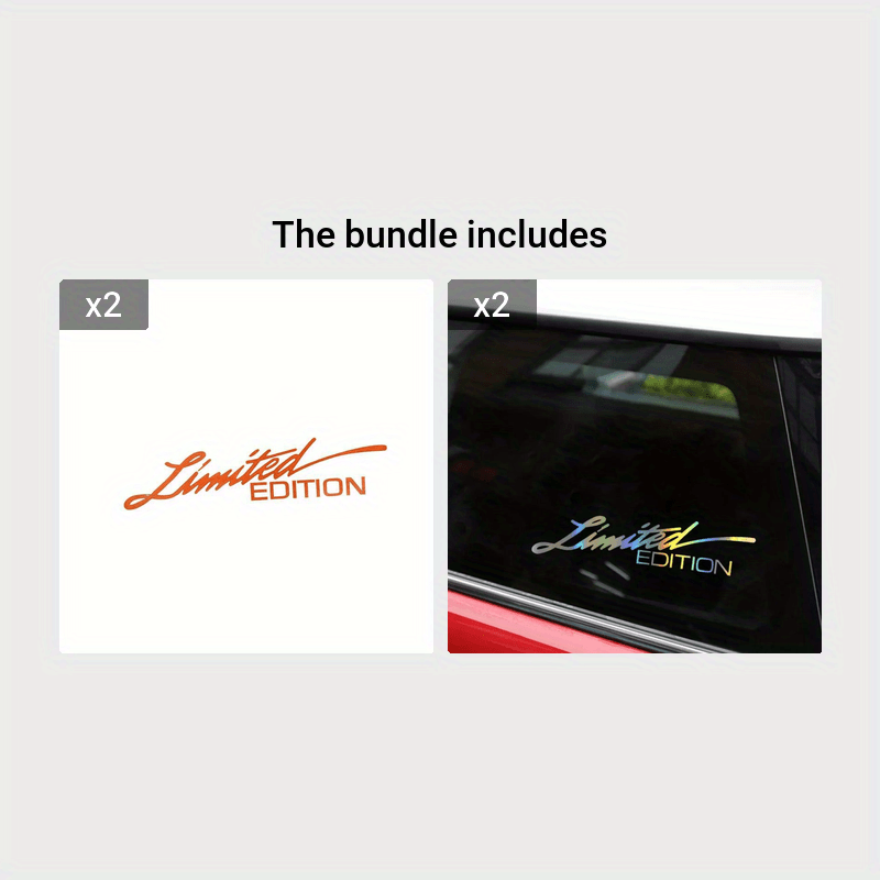 2 шт. светоотражающих наклеек для велосипеда, украшение передней части автомобиля, лазерные буквы, наклейки 16x4 см