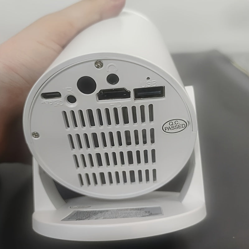 Мини-проектор портативный 1080P белый, домашний кинотеатр для игр с пультом