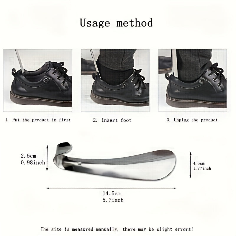 Stainless Steel Shoe Horn Shoe Lifter for Adults Durable Slip Aid
