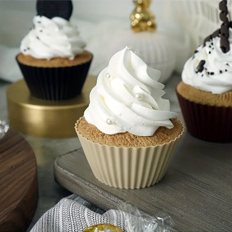 Set of 10/30/50 Reusable Silicone Baking Cups for Cake and Cupcake Baking