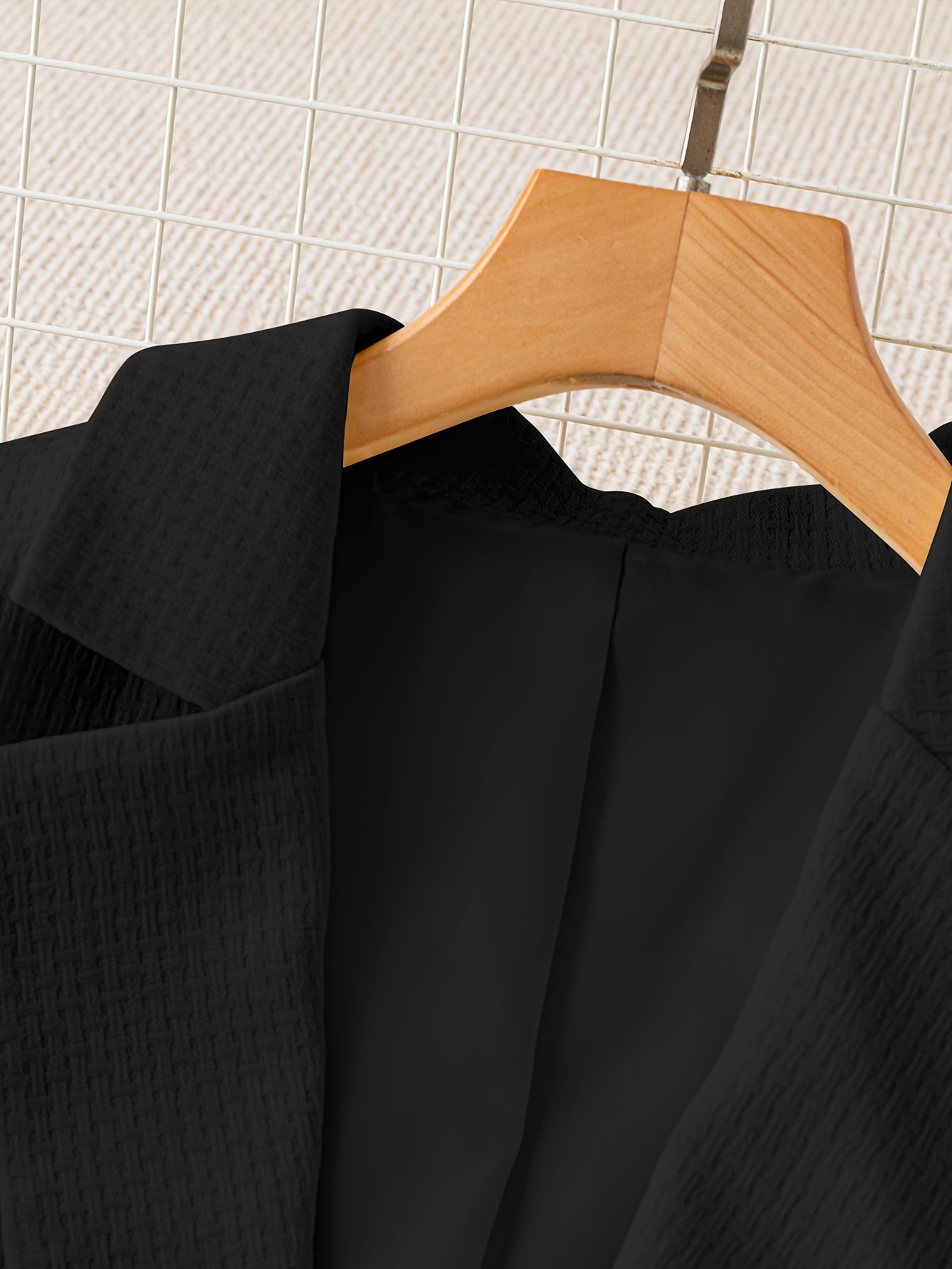 Women's Solid Color Woven Polyester Blazer and Pants Set for Fall Winter