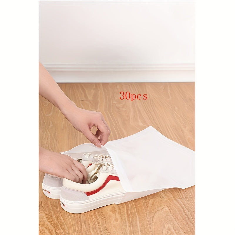 30-Pack Breathable Drawstring Dust Covers for Handbags Shoes and Home Organization