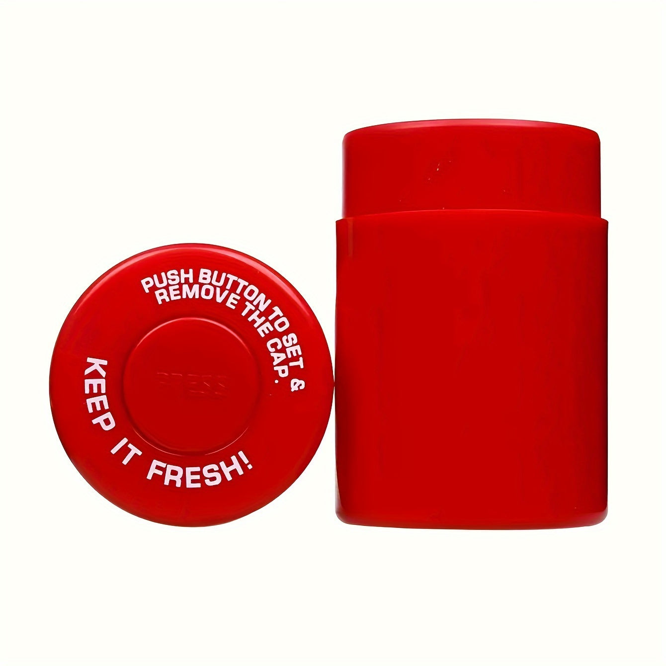 Herb Stash Container Airtight Vacuum Seal Odor-Resistant Plastic Multi-Color