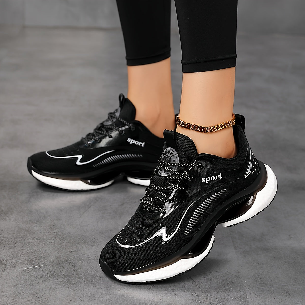 Women's Mesh Athletic Sneakers Lightweight Running Shoes Black White Blue