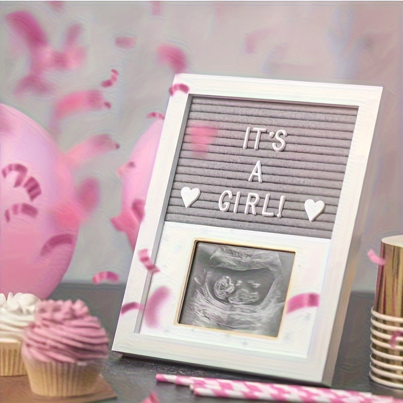 Wooden Photo Frame for Kids Nursery Decor for Baby Ultrasound and Memories
