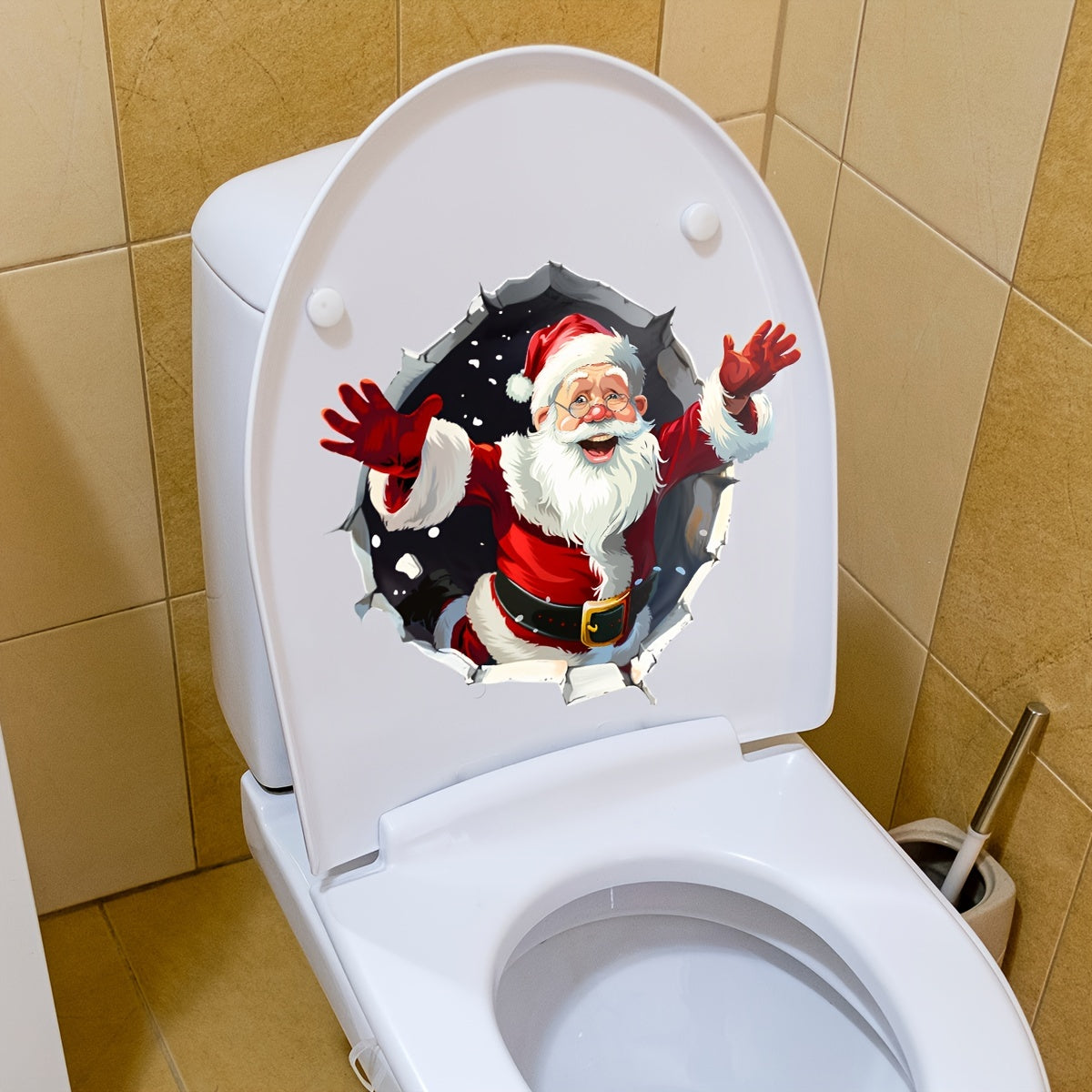 Set of Santa Claus Wall Stickers for Home Decor Living Room Bedroom Bathroom 30x30cm