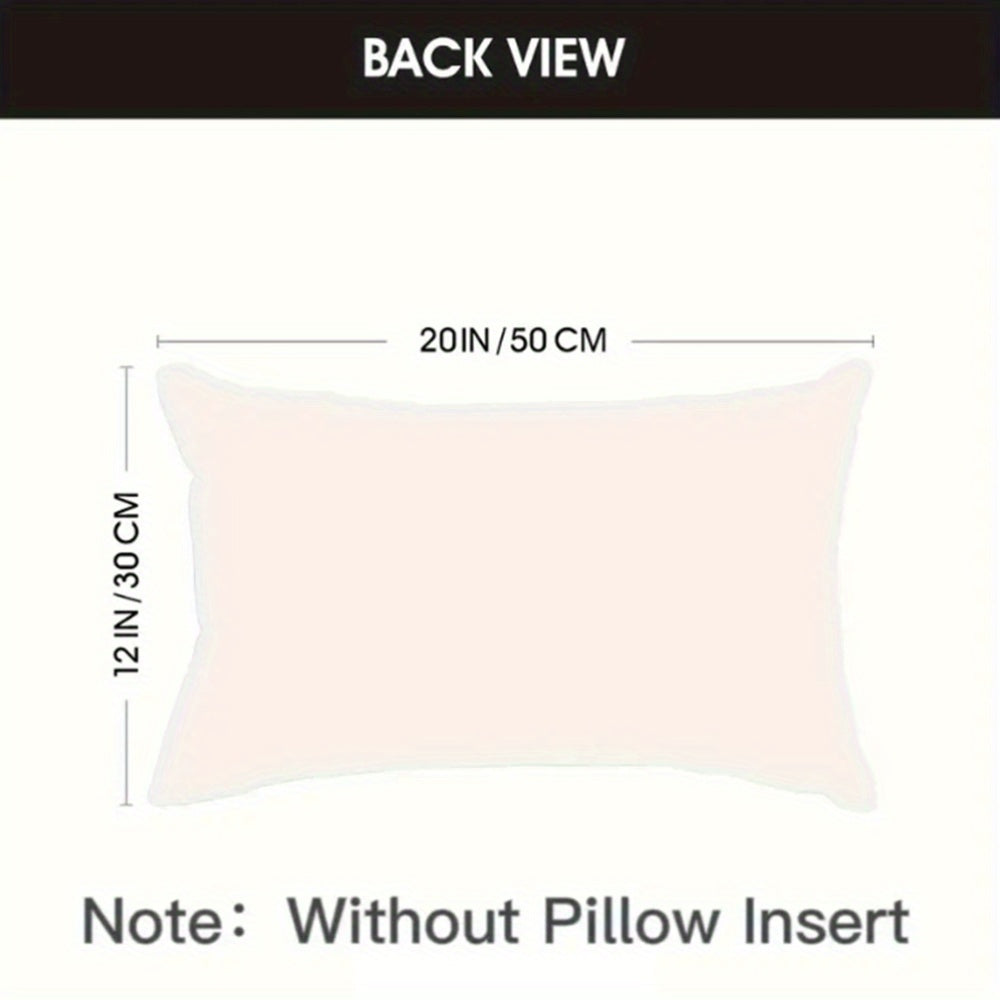 Red Christmas Decorative Pillow Covers Set 50x30cm Polyester Sofa Cushion Cases