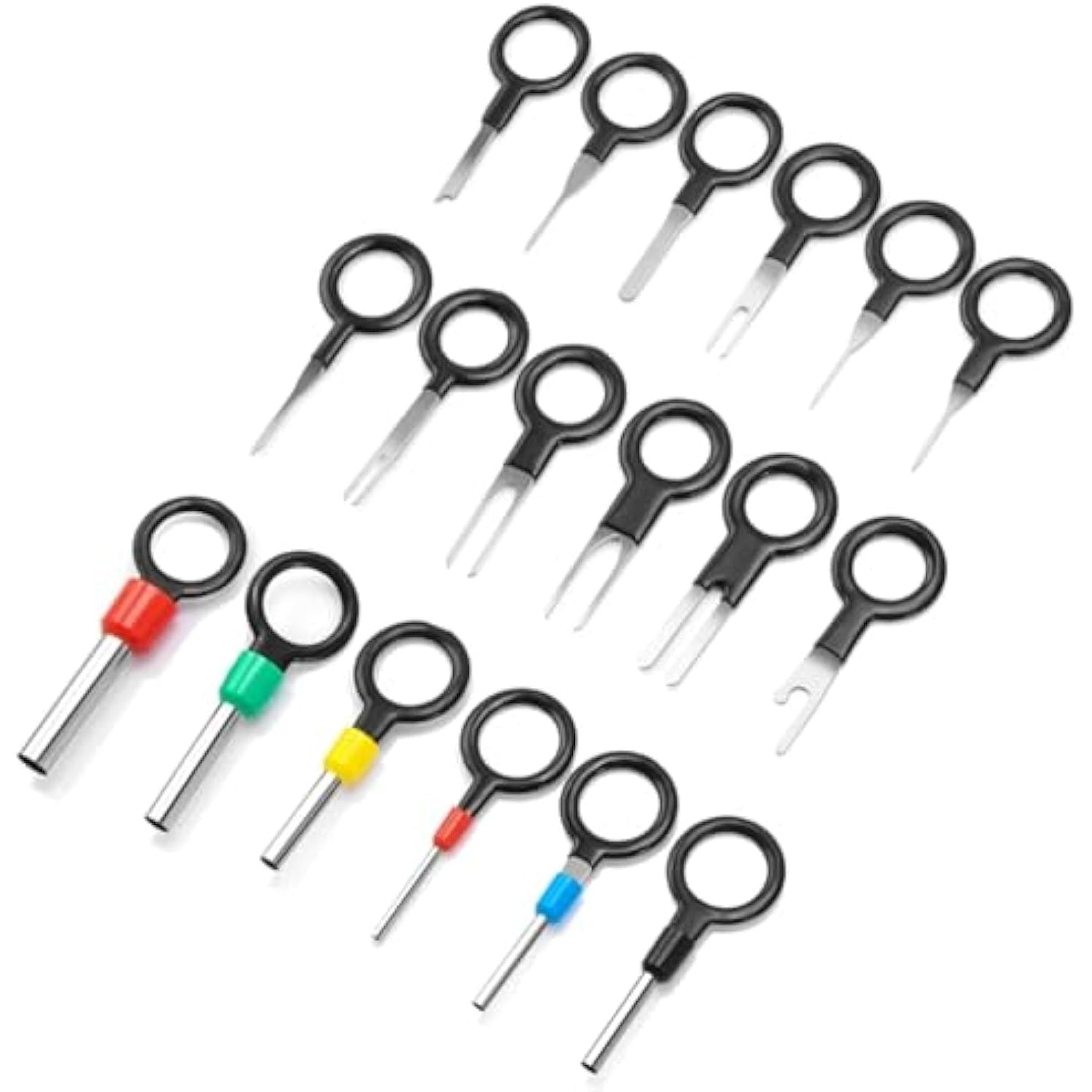 18pcs Car Wire Harness Terminal Release Tool Set Steel Connector Pin Remover