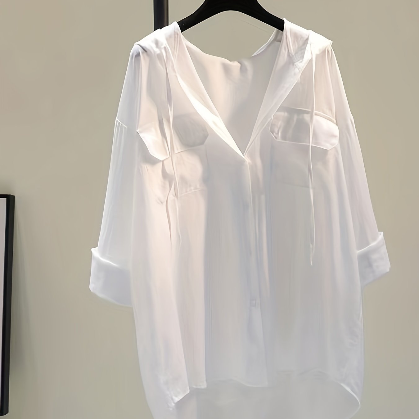 Women's Sun Protection Shirt Hooded Lightweight Solid Polyester for Spring Summer Fall