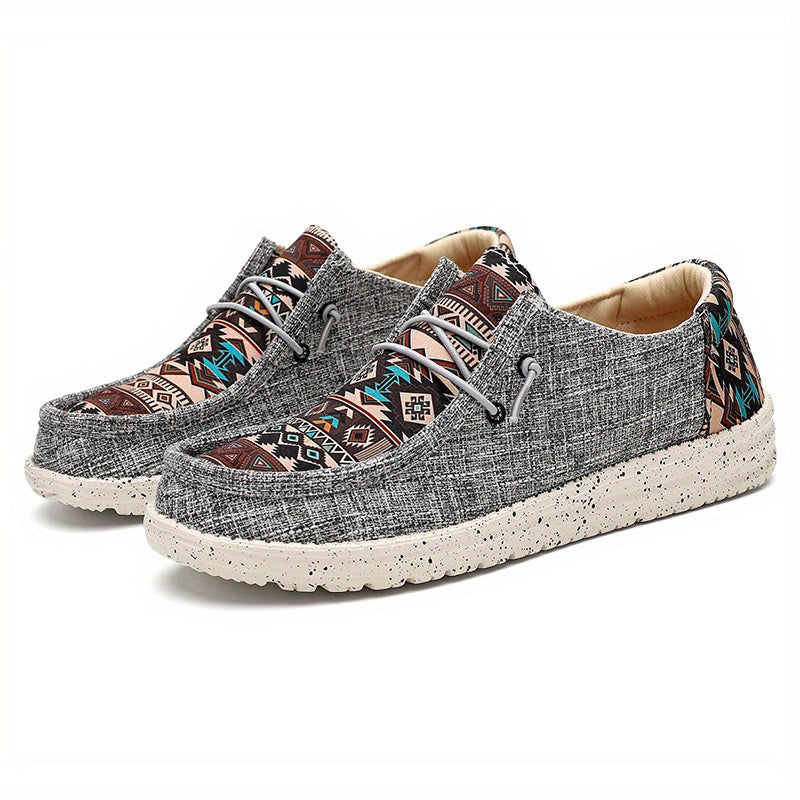 Men's Casual Loafer Shoes with Lace Closure Lightweight Breathable Non-Slip Boat Shoes for Spring and Summer