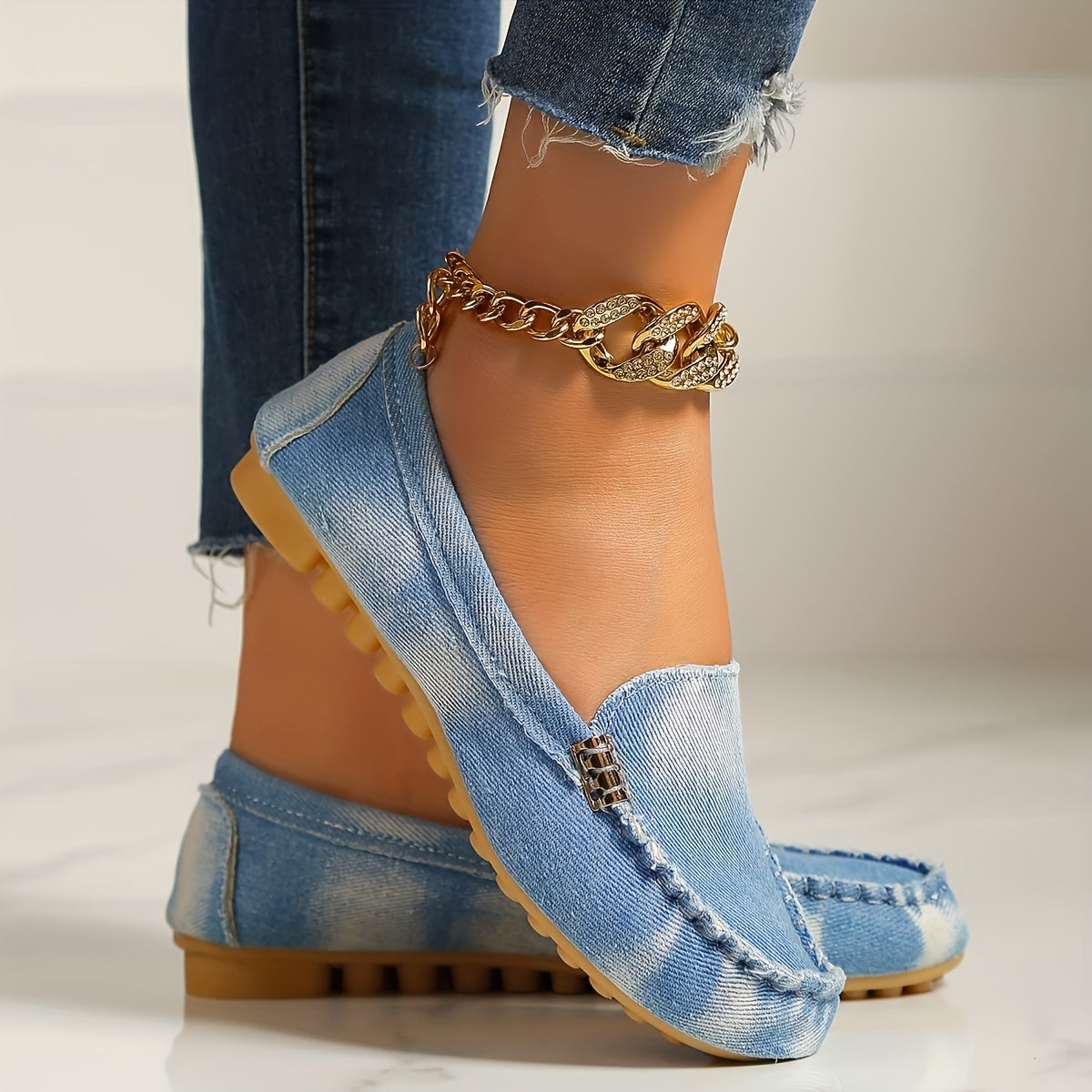 Women's Cloud Pattern Flat Shoes Lightweight Open-Toe Slip-Ons Casual Walking Shoes