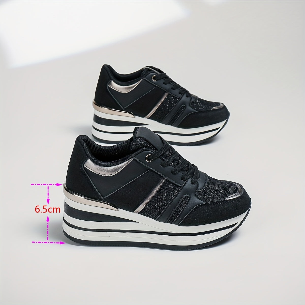 Women's Wedge Platform Sneakers, Running Shoes, Spring Autumn Casual
