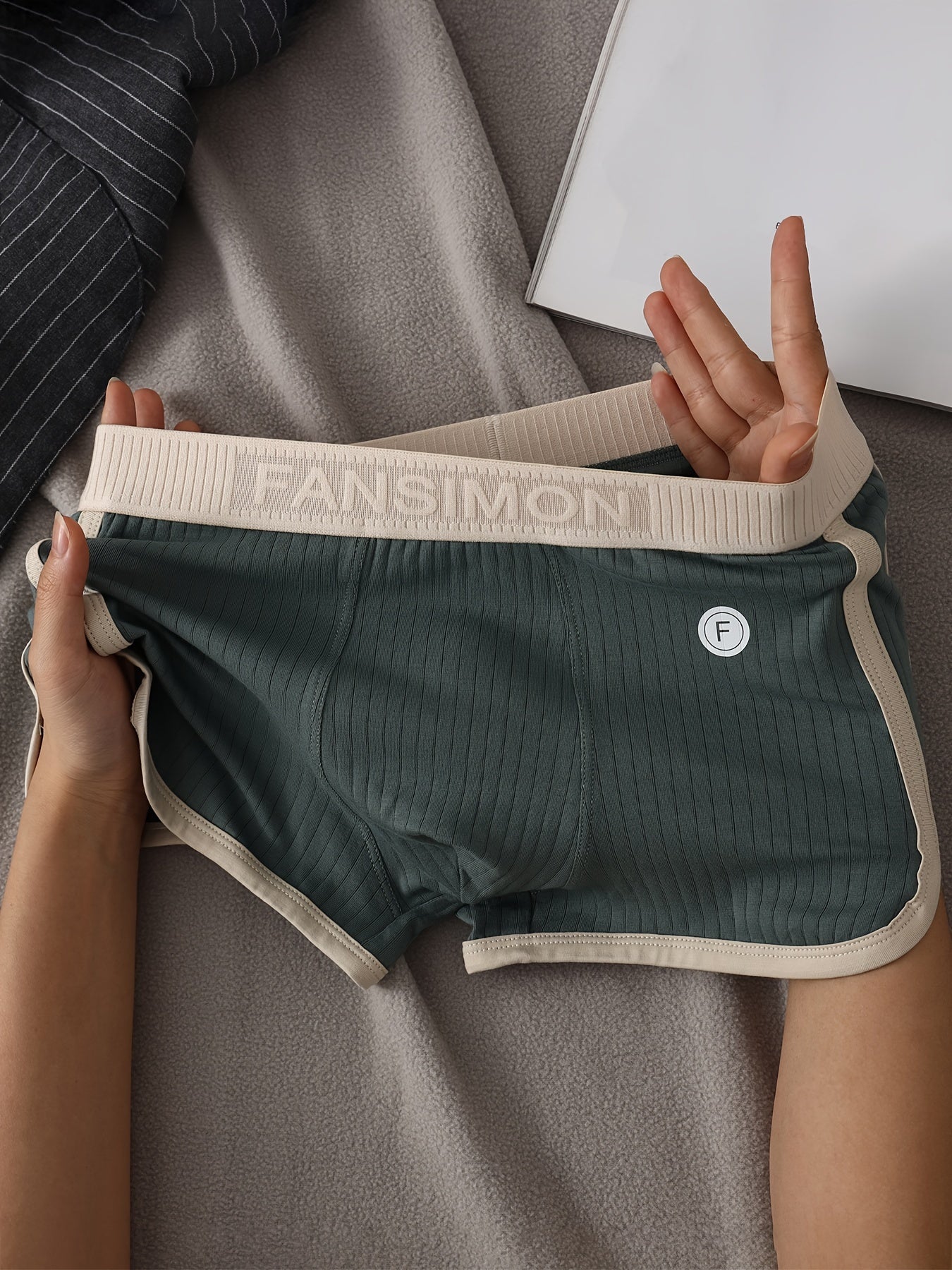 Мужские хлопковые боксеры-слипы 3 шт. Средний эластан, однотонные, повседневная одежда