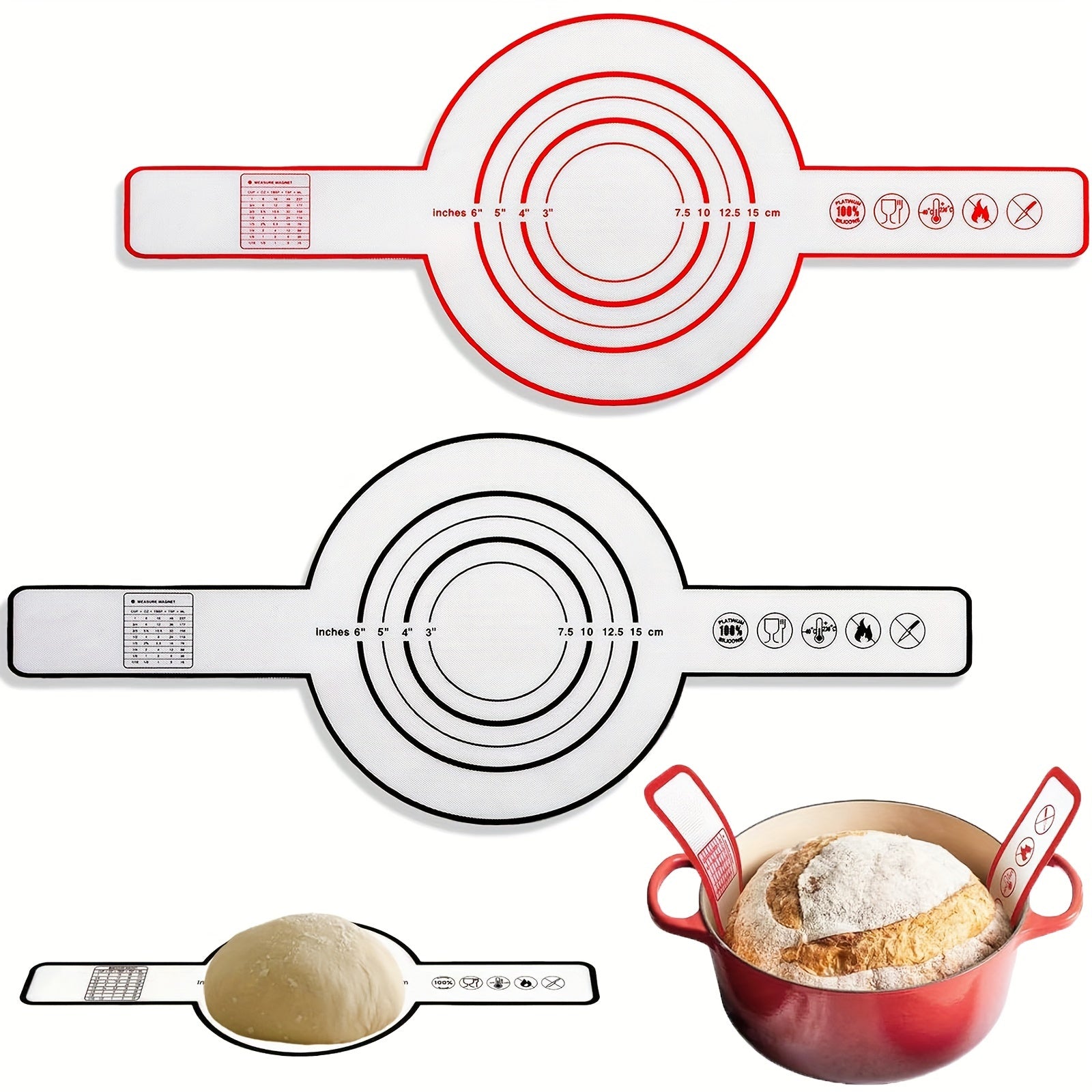 0.4 dyuym Silikon pechka mato, yopishqoq bo'lmagan, issiqlikka chidamli pishirish mato