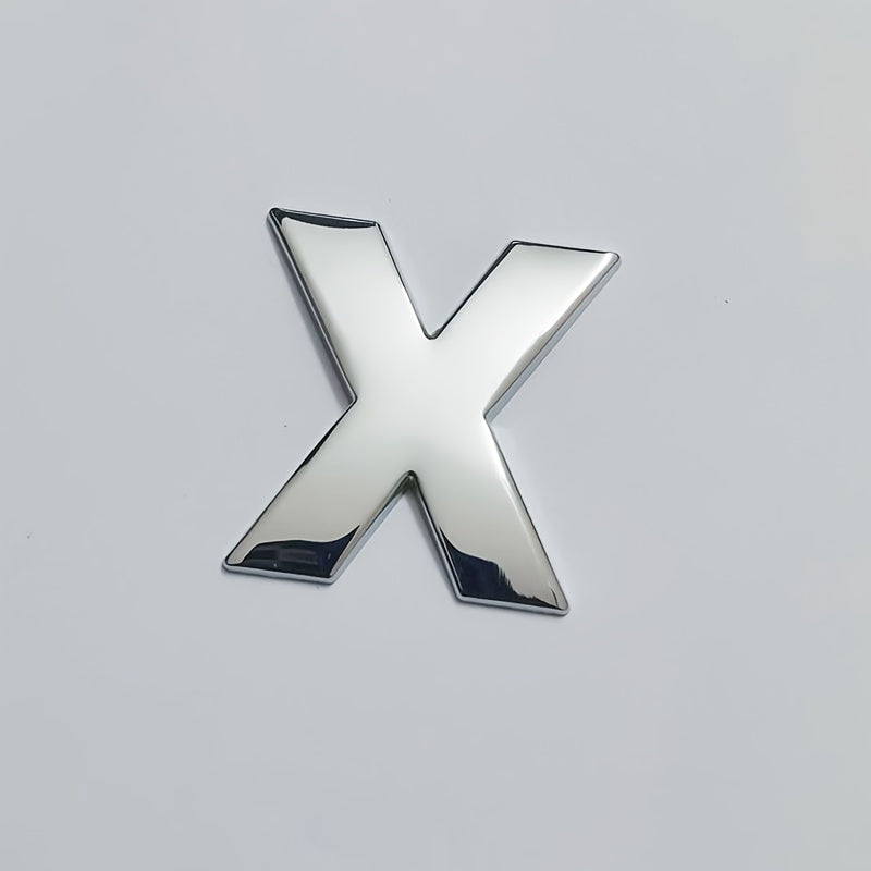 Moslashtiriladigan Kumush 3D Metall Avtomobil Emblemasi Katta Harf Raqami Zink Alloy Tashqi