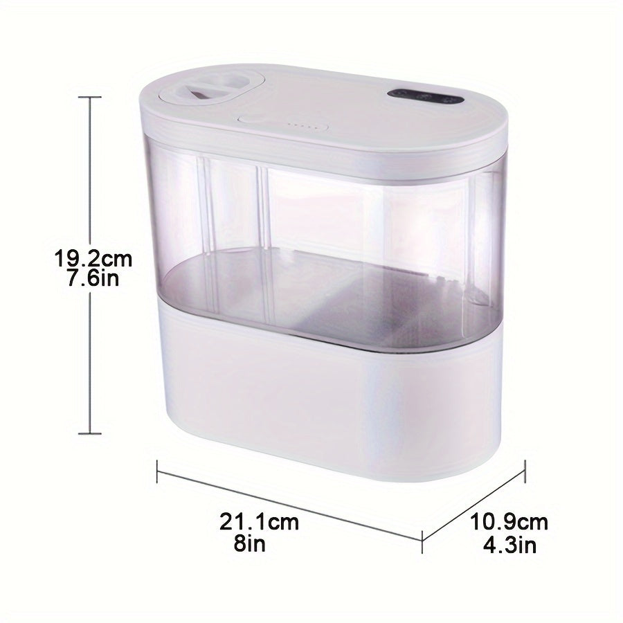 Oval LED Fish Tank with Smart Clean Technology and USB Rechargeable