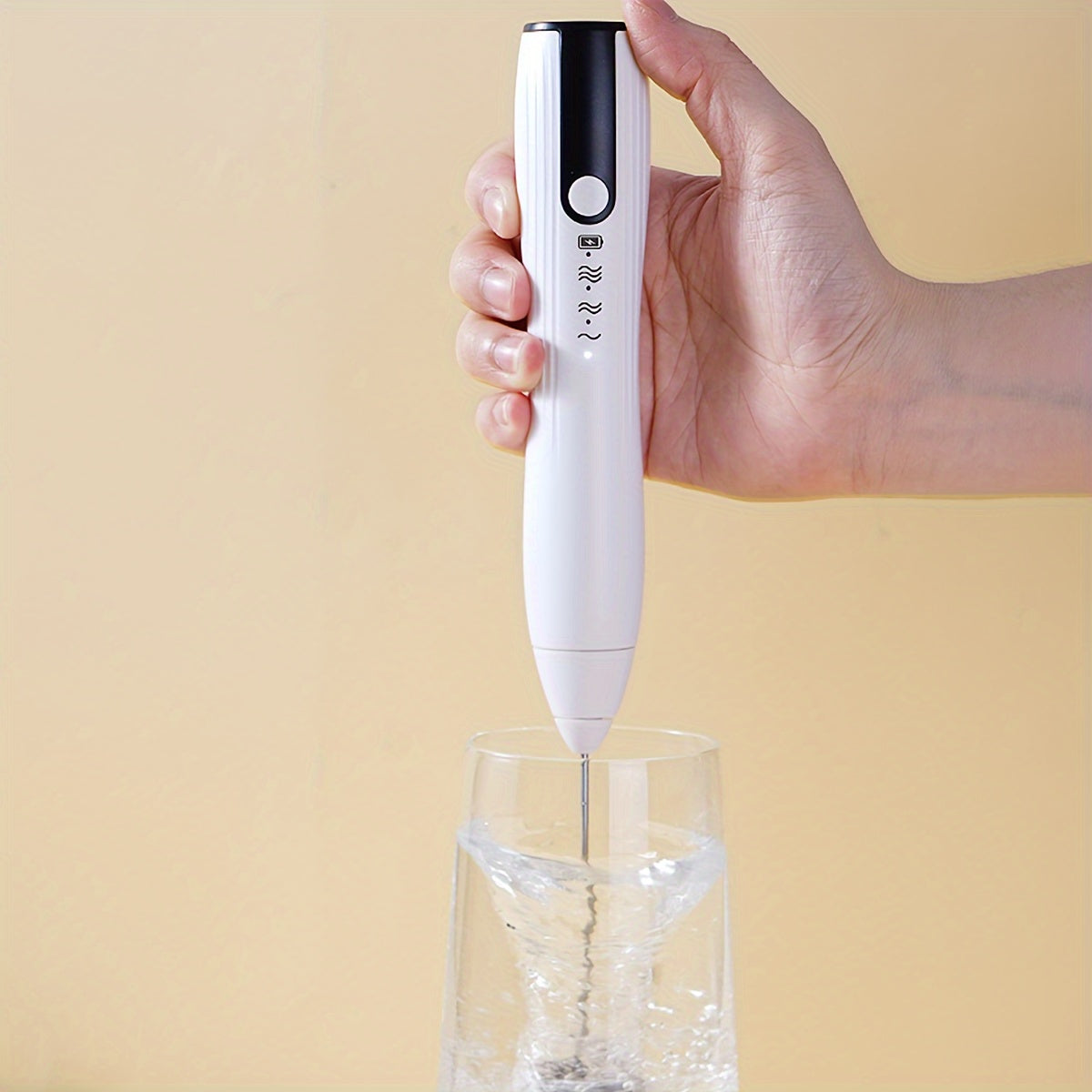 Electric Rechargeable Whisk for Eggs and Coffee, Double Head, 8000 RPM