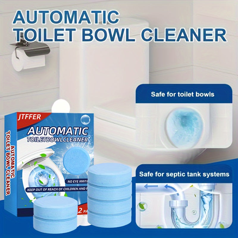 Automatic Toilet Bowl Cleaner Tablets 12/24pcs Effervescent Descaling Deodorizing