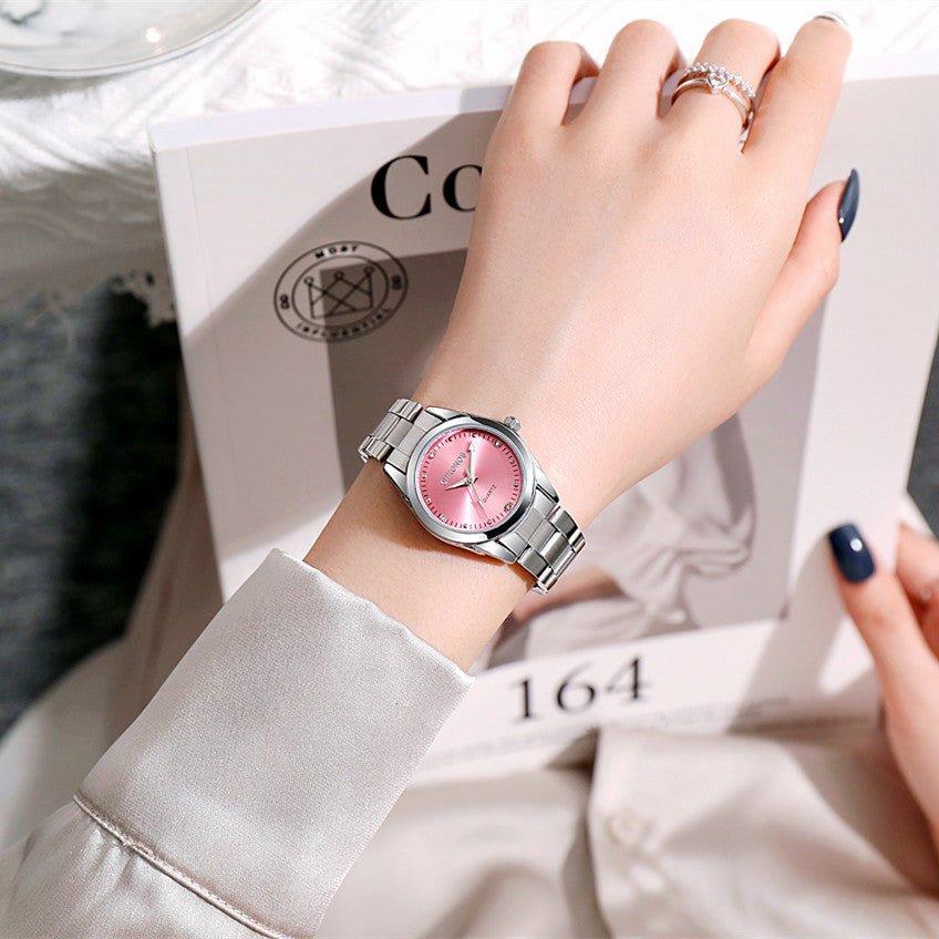 Women's Stainless Steel Watch with Calendar and Luminous Dial