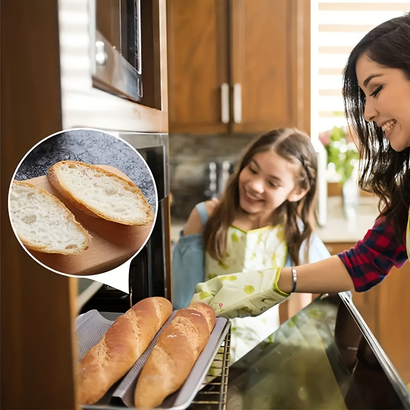 Non-stick baguette pan carbon steel oven induction-friendly baking essential