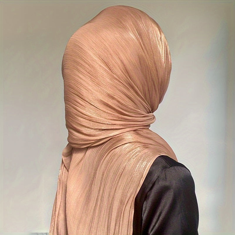 Lightweight Satin Hijab for Women Casual Religious Ramadan Turban Shawl