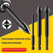 Steel Diamond Drill Bit for Ceramic Tile and Concrete, 4-Edged, Dry Drilling