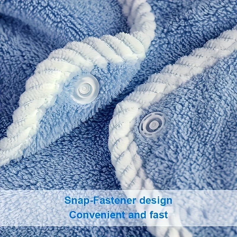 Soft Coral Fleece Bath Towel with Pockets Quick-Dry Absorbent Sauna Shower 80x130cm