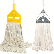 Uzun tutqichi bilan mustahkam sanoat ip mopu - uyda, ofisda, garajda va tijorat sharoitlarida nam va quruq tozalash uchun ideal
