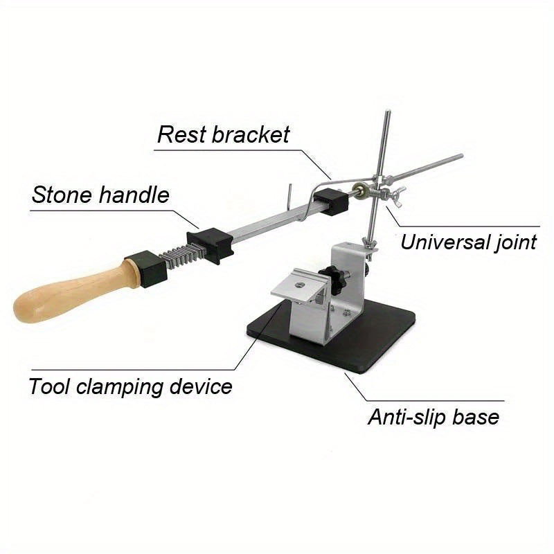 Professional pichoqni shimgichlash tizimi, 19-34 daraja burchaklar uchun honing asbobi bilan, sirpmas asos