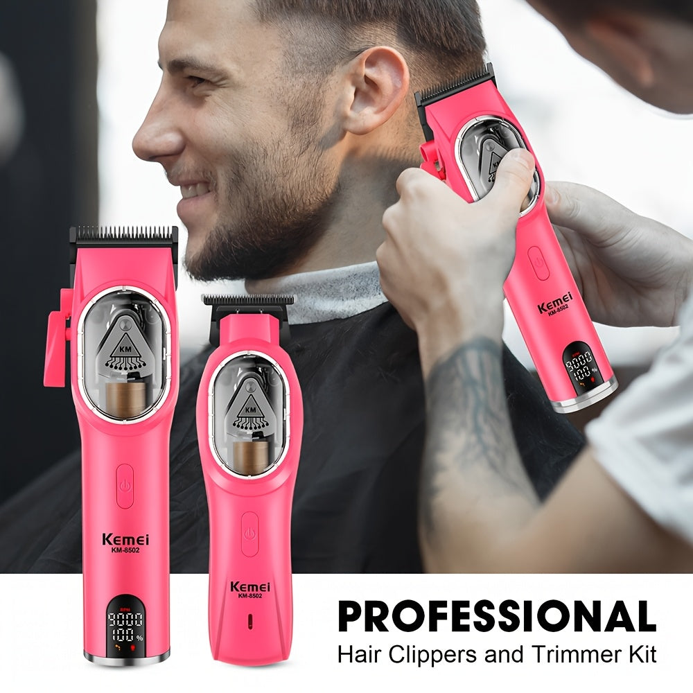 Kemei KM-8502 Professional Soch Kesuvchi To'plami DLC Pichoqchalari bilan, USB bilan qayta zaryadlanadigan, Qo'llanma taroqchalari va aksessuarlar bilan birga - Mukammal sovg'a fikri