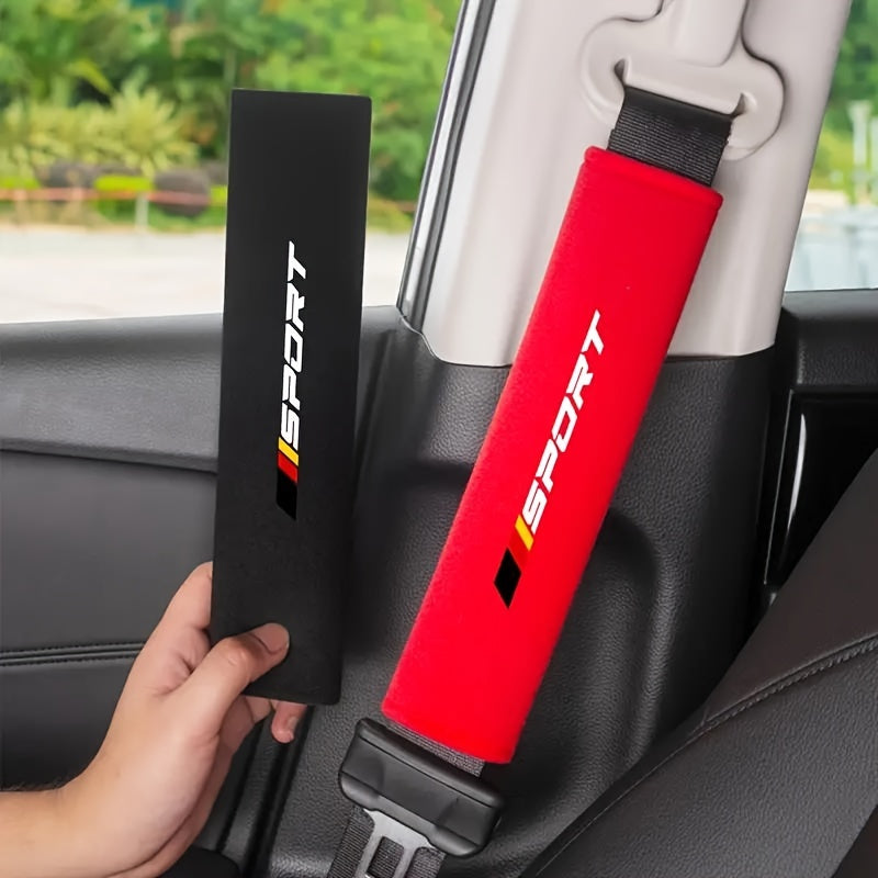 Soft Fleece Car Seat Belt Covers Shoulder Protection for BMW Audi Mercedes-Benz VW Ford 2pcs