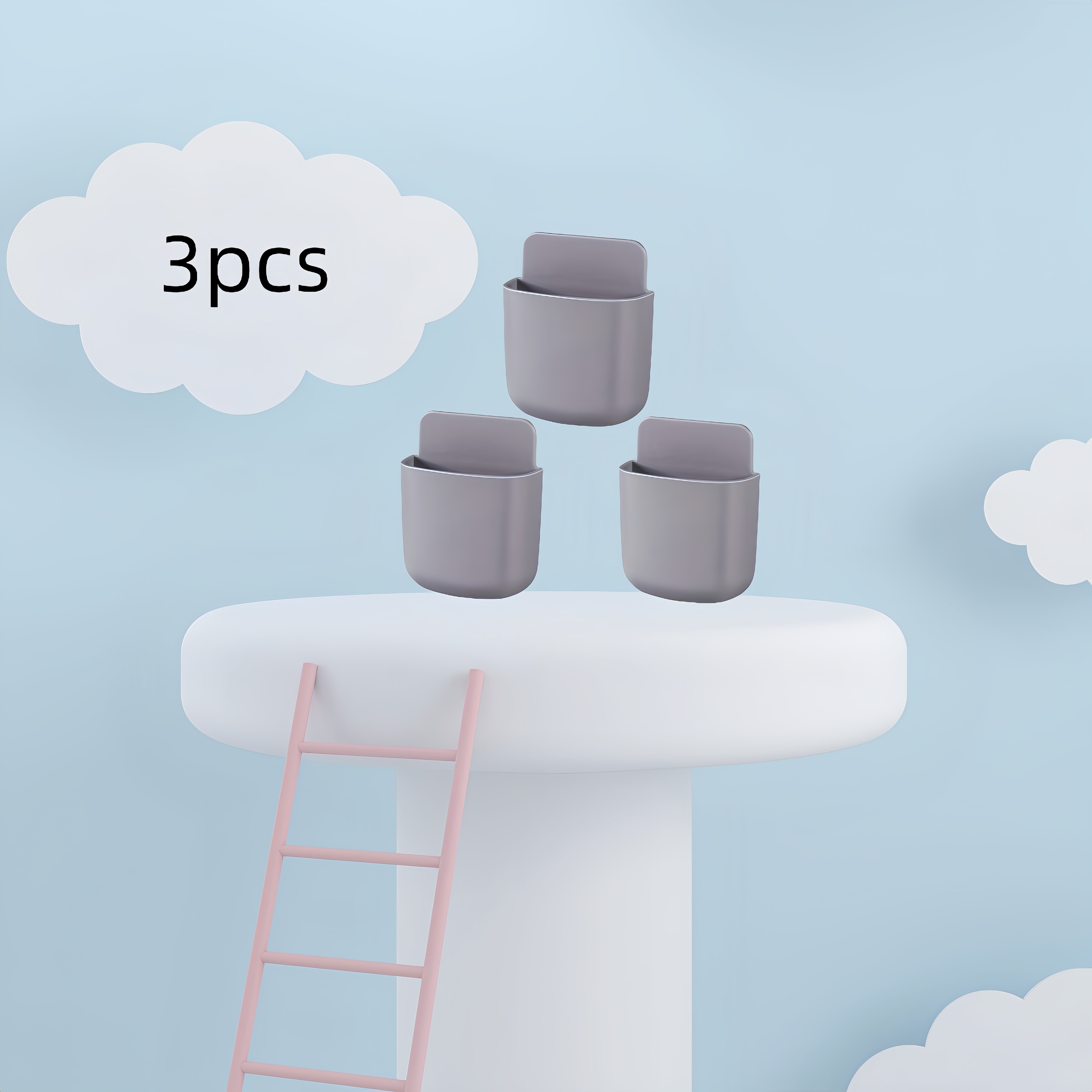 3 ta devorga o'rnatiladigan pult ushlagichlari to'plami, telefon zaryadlash porti bilan - o'rnatish oson, yashash xonasi va yotoqxona uchun xavfsiz saqlash yechimi