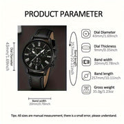 Set of 5 Casual Men's Quartz Watches with PU Leather Straps and Tree of Life Jewelry