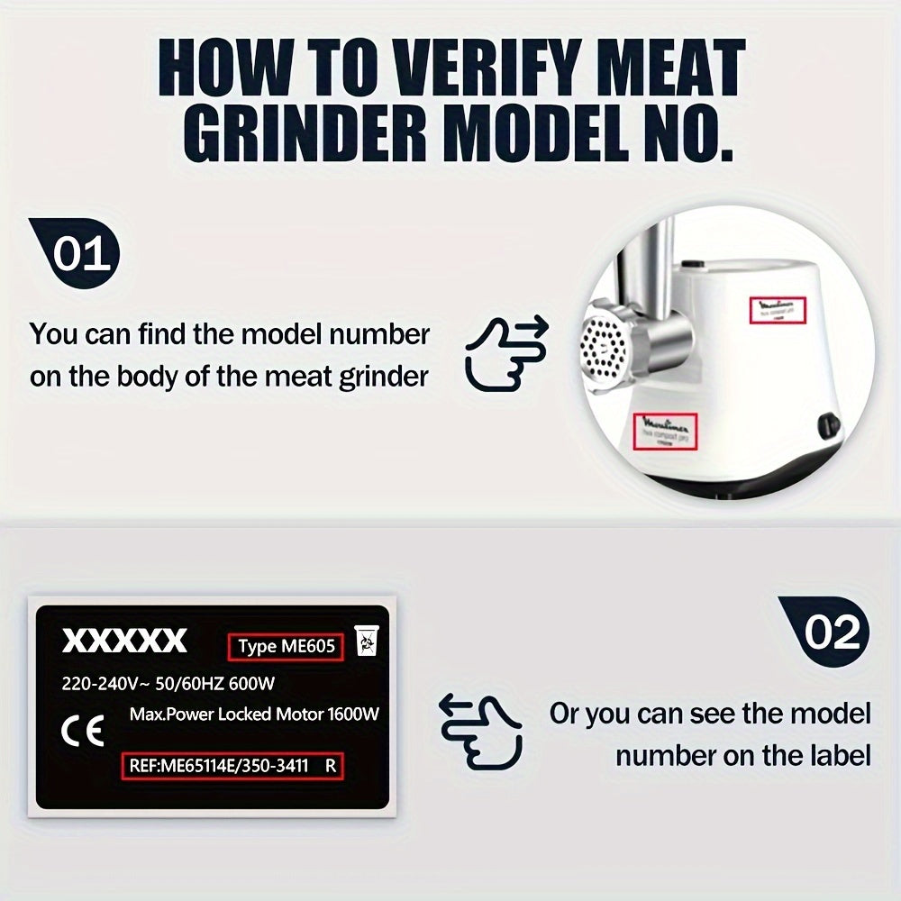 Stainless Steel Meat Grinder Blades Set for Kitchen Use, 2 Pieces