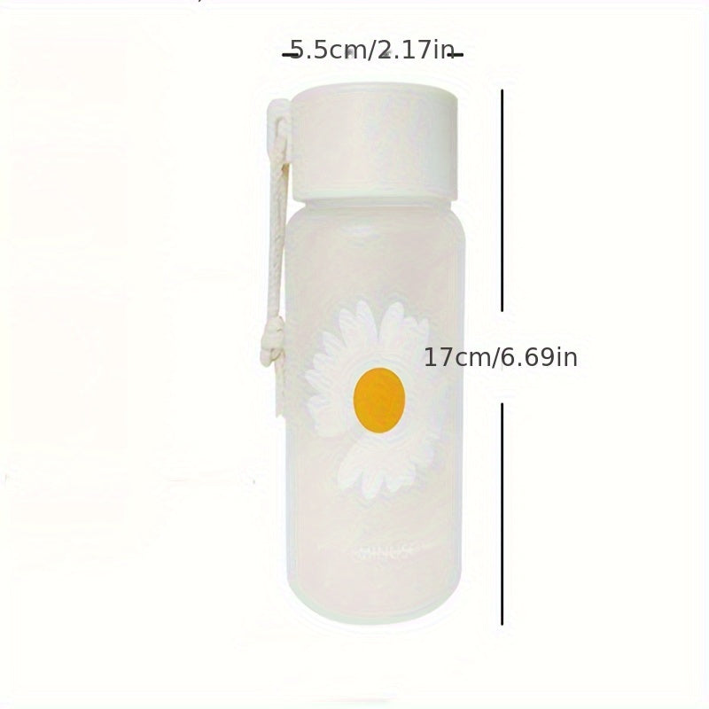 Cute Daisy Flower Water Bottle Plastic Cup for Travel and Gifts