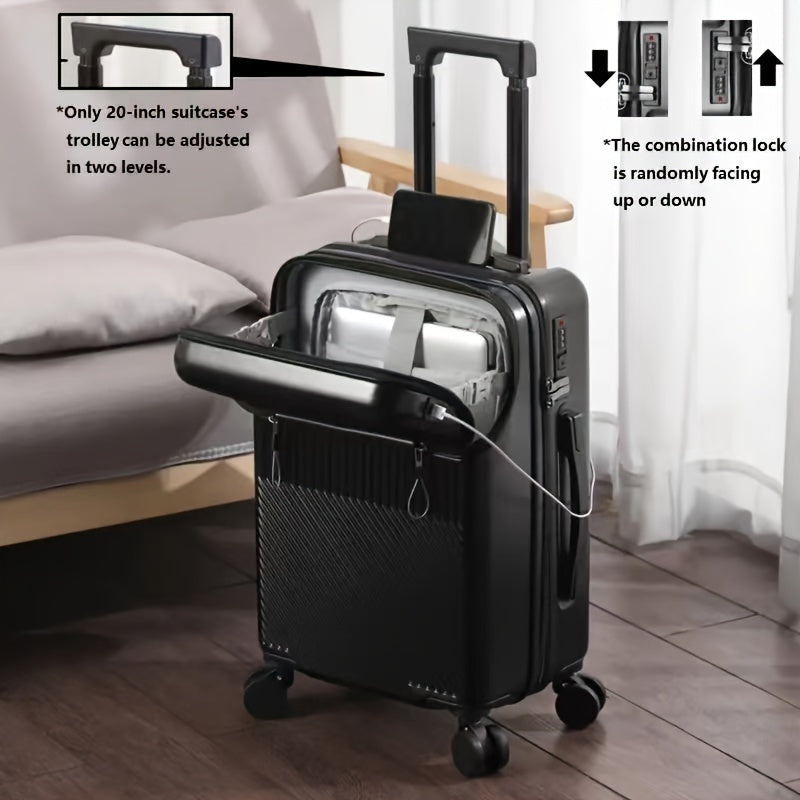 20-Inch Hard Shell Travel Luggage with Spinner Wheels and Combination Lock